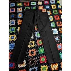 Levis 505 Mens Jeans Black Regular Fit Straight Size 36x30 (36x29)